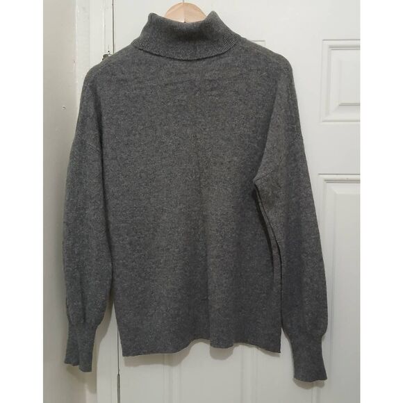 Halogen womens xlarge 100% cashmere turtleneck sweater gray - Picture 5 of 10